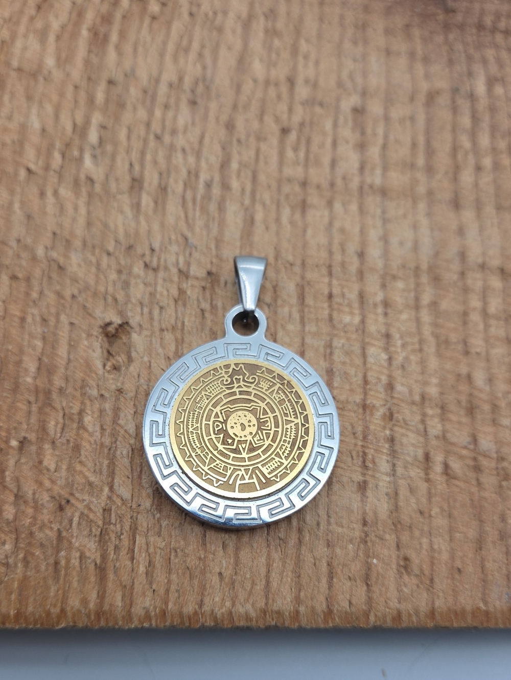NEW Fini Mexican Mayan Calendar Dream Pendant Silver Gold